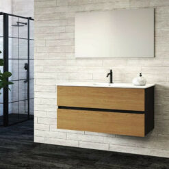 ארון אמבטיה פורניר טבעי 60 70 80 90 100 120