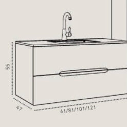 Alternative view of ארון אמבטיה תלוי אפוקסי דגם שגיב