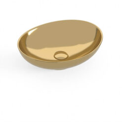 כיור מונח אובלי 40 על 33 זהב מבריק