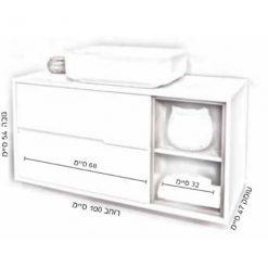 ארון אמבטיה תלוי נובו בוקס 100 120 סמ מידות