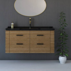 Alternative view of ארון אמבטיה סלבדור עץ 120 חרס \ בוצ'ר