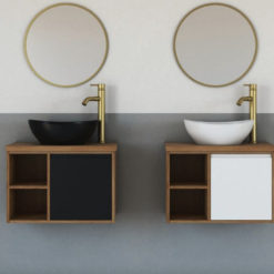 ארון אמבטיה מעוצב רוחב 60 צר תאים עץ