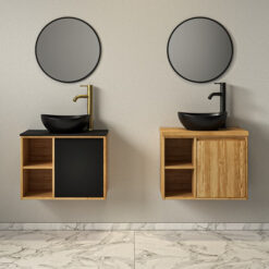 ארון אמבטיה תלוי עץ תאים 60 על 30