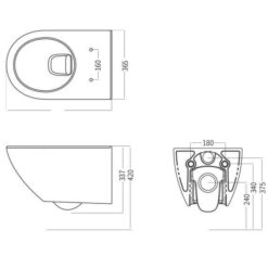 אסלה תלויה טורנדו חמת שרטוט