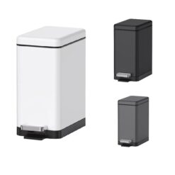 פח מלבני קטן לשירותים במבחר גוונים