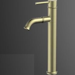 ברז גבוה לכיור מונח דגם קורל זהב מט