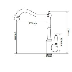 ברז לכיור מונח מעוצב יסמין מידות