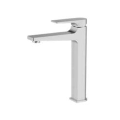 ברז לכיור מונח עיצוב מלבני כרום מוברש