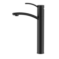 ברז לכיור מונח פיה קשתית גבוהה שחור מט