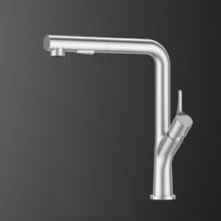 ברז מטבח פיה ארוכה כרום מוברש