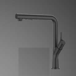 ברז מטבח פיה ארוכה שחור מט