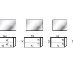 Alternative view of ארון אמבטיה תלוי 60 - 120 דגם גילי בוצ'ר