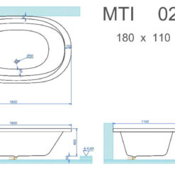 מידות אמבטיה אובלית MTI-27 (1)