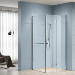 מקלחון ניקל פינתי דלת INOUT וצד הרמוניקה