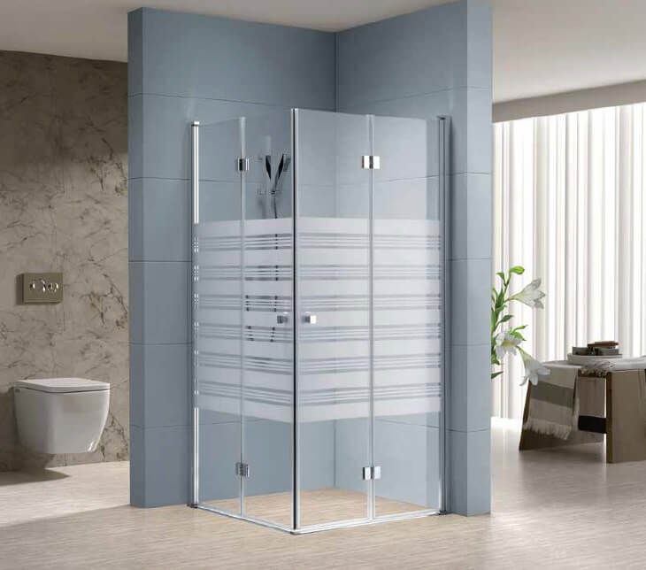 מקלחון פינתי מתקפל אקורדיון 70 עד 90 ניקל