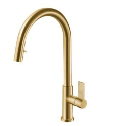 ברז מטבח חמת flow 304469 זהב מוברש