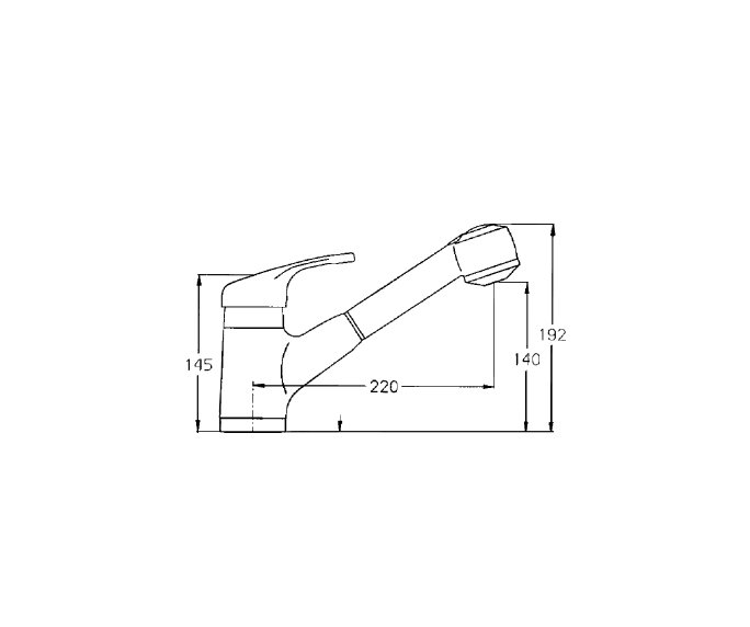 ברז מטבח חמת 302861 אוורסט נשלף 2 מצבים – תמונה 2