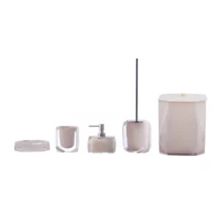 אביזרים לאמבטיה גוון קרם עיצוב יהלום