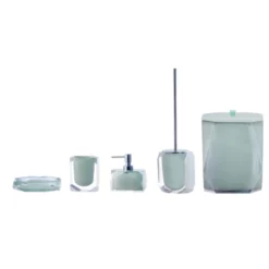 אביזרים לחדר אמבטיה גוון ירוק עיצוב יהלום