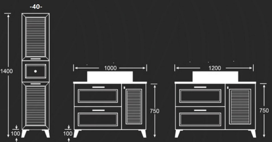 ארון אמבטיה עומד 100 120 ס"מ דגם רומי – תמונה 3