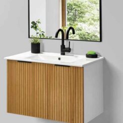 ארון אמבטיה פורניר פסים רביד