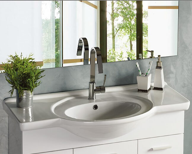 כיור אינטגרלי בטן