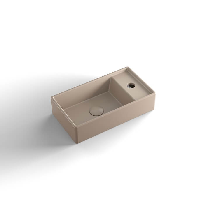 כיור מונח מלבני עם חור מוקה מט 41 על 22