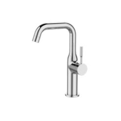 ברז מעוצב לכיור רחצה ניקל מבריק