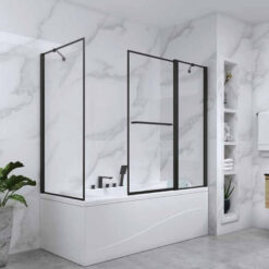 אמבטיון שחור דופן ודלת 120 ודופן 70