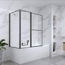 אמבטיון שחור דופן ודלת 120 ודופן 70