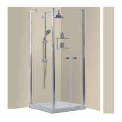 מקלחון פינתי 2 דלתות בתוספת קבוע