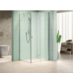 מקלחון פינתי קבוע ודלת מתקפלת הרמוניקה