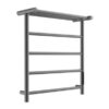 מחמם מגבות אפור גרפיט 4 שלבים עם מדף מגבות
